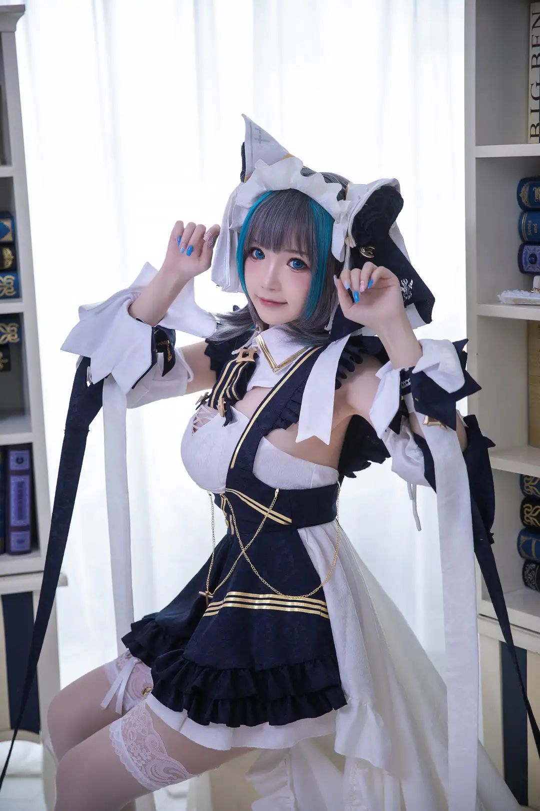 雪晴黑白猫耳女仆服坐姿 雪晴黑白猫耳女仆服坐姿